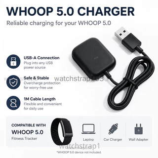 สําหรับ Whoop 5.0 MG 1M ฐานชาร์จ USB-A และ Type-C Wireless Charger สําหรับ Whoop 5.0 อุปกรณ์เสริม