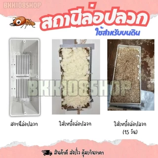 (1ใบ): ไม่มีสกรูแถมให้นะคะ กล่องปลวก สถานีล่อปลวก กล่องเหยื่อกำจัดปลวก กล่องใส่เหยื่อปลวกบนดิน พลาสติกหนา แข็งแรง