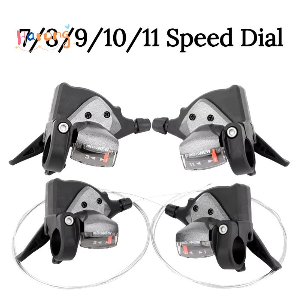 HARONG คันโยกจักรยาน Shifter, Universal ซ้ายขวา Thumb Mountain Bike Shifter, ทนทาน 7/8/9/10/11Speed 
