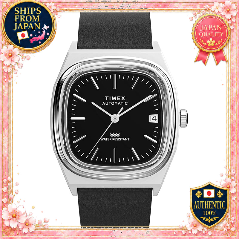 TIMEX Q TIMEX Watch Automatic 5ATM Waterproof Plastic Black Dial TW2Y07500 Unisex