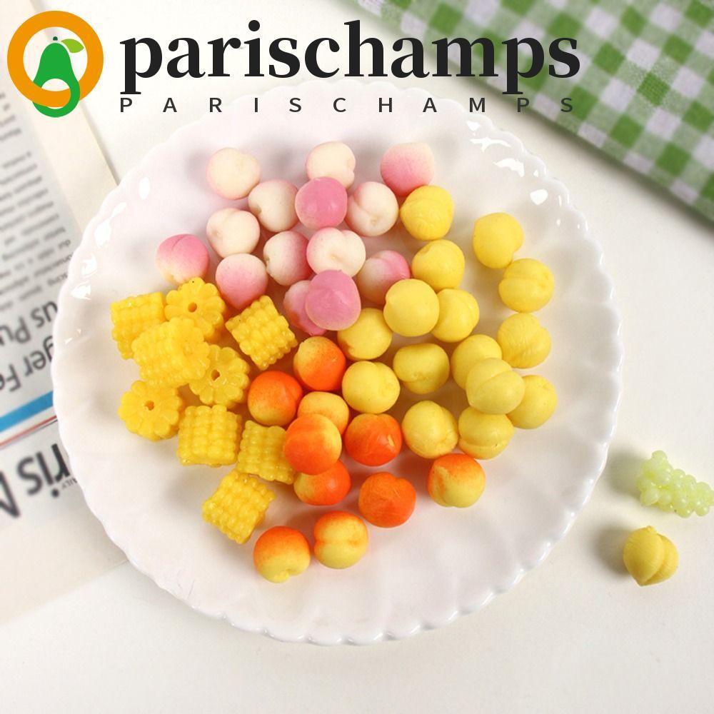 PARISCHAMPS ของเล่นบีบประสาทสัมผัส Fidget องุ่นพีช จําลองอาหารผลไม้ตุ๊กตา