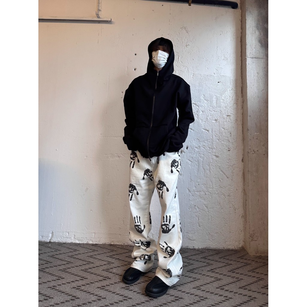American High Street Street Wear Plankton หล่อปาล์มพิมพ์สีขาวผู้ชายผู้หญิง hiphop Street Wear ทอด We