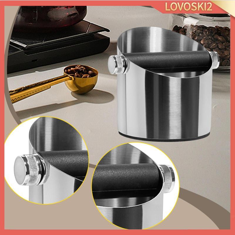 [Lovoski2] Coffee Knock Box Coffee Ground Bin Espresso Dump Bin Puck Box สําหรับร้านอาหาร Office Caf