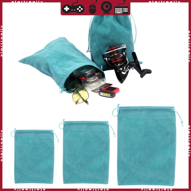 ST กระเป๋ารอกตกปลาแบบพกพา Drawstring Reel ป้องกันกระเป๋า Fishing Tackle Gear Bag