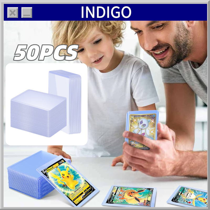 50 ชิ้นการ์ดแขน Pokemon พลาสติก Pokemon การ์ด Protector Pokemon Toploader การ์ด Protector โปร่งใส