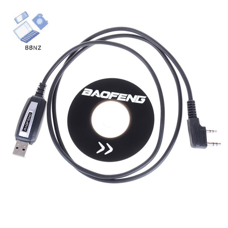 [BBNZ] 1 ชุดสายโปรแกรม USB 2Pin พร้อมซอฟต์แวร์ CD สําหรับ Baofeng UV-5R BF-888S วิทยุ TH