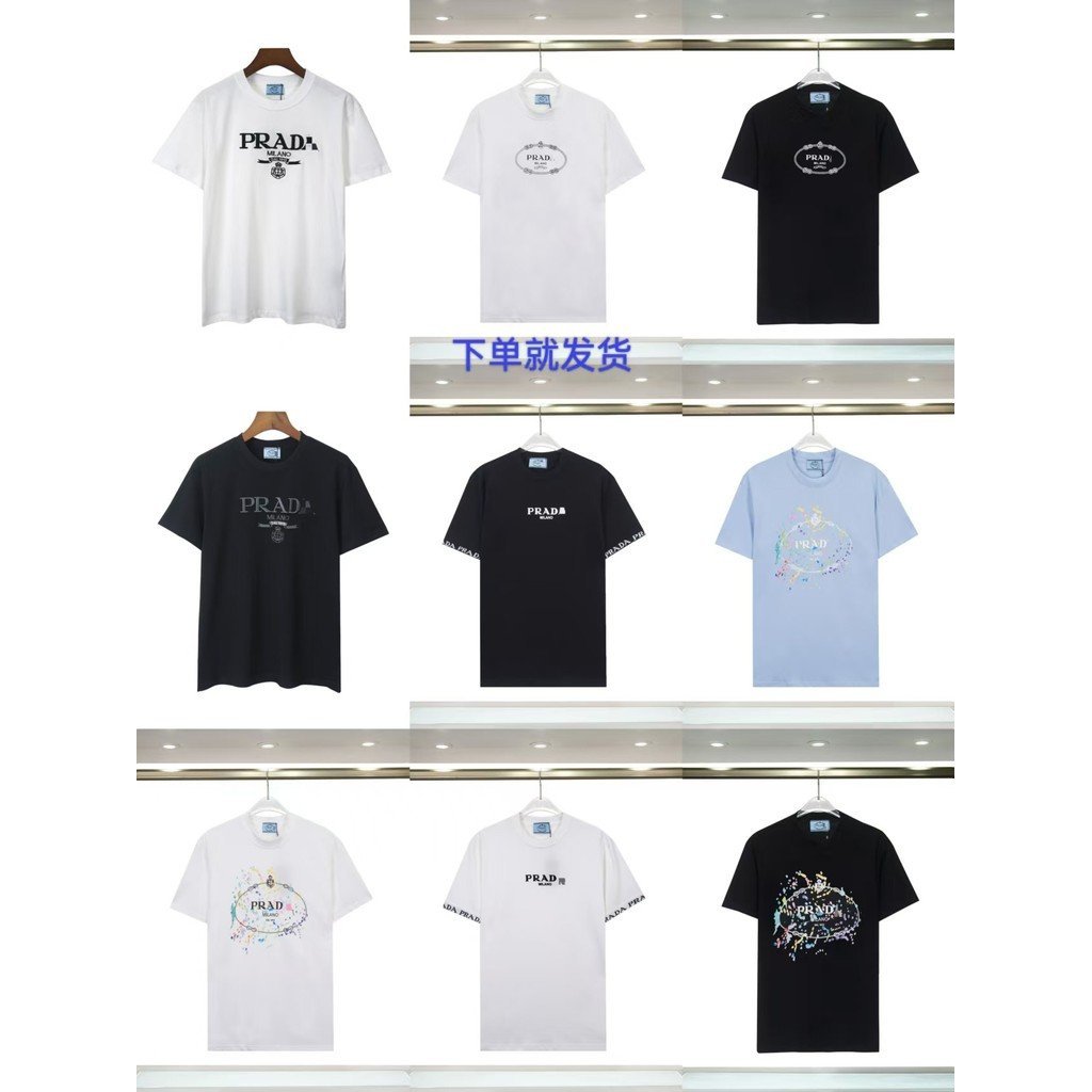 Velcro ครึ่งแขนแขนสั้น DA Flocking พิมพ์เสื้อยืดเสื้อผ้าสไตล์ใหม่ผู้ชายผู้หญิงเสื้อ DA PRA N2G9