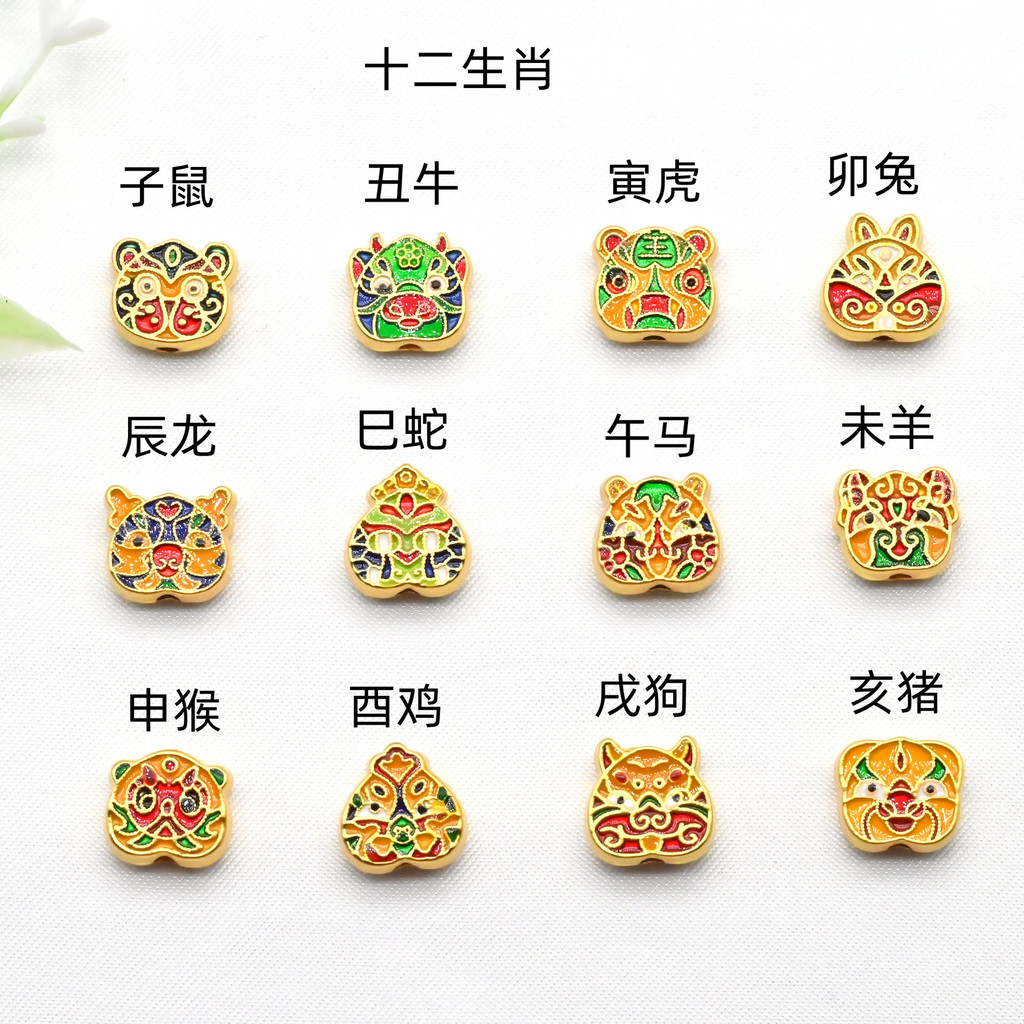 ลูกปัดสีฟ้าสำหรับงาน DIY ชุด Benming Zodiac ขนาด 12.7 mm สำหรับทำสร้อยข้อมือและสร้อยคอมากกว่า 12 สี