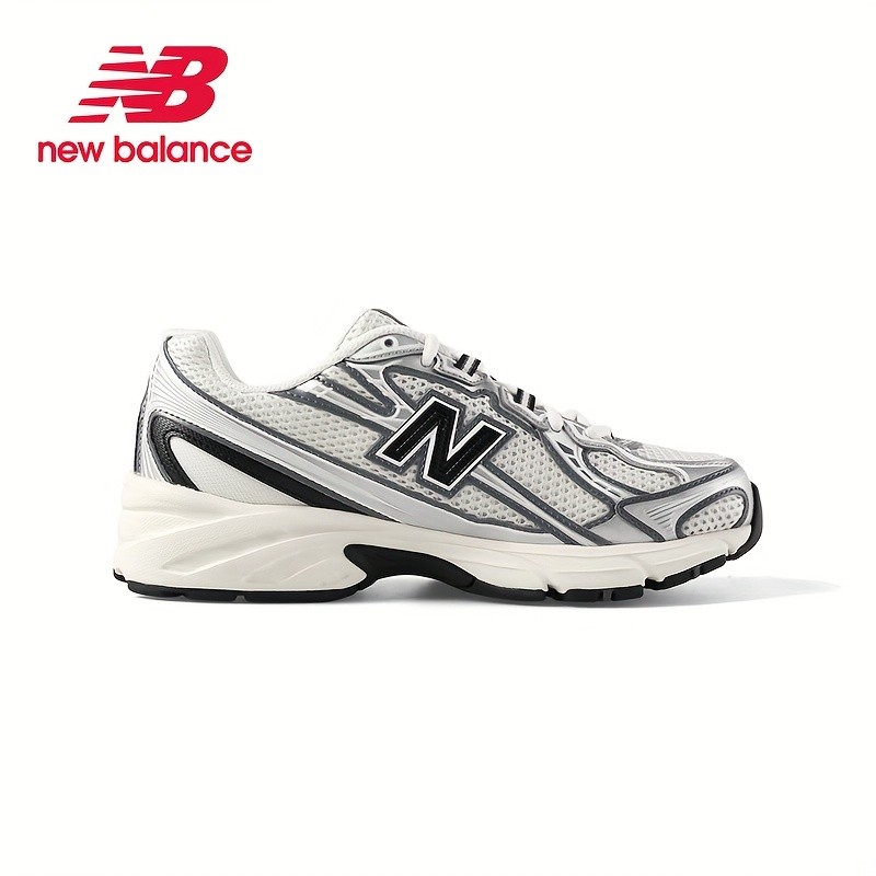 New Balance NB Unisex Breathable Mesh Retro Silver รองเท้าผ้าใบ U740BK2 | หน้าผ้า พื้นยาง ปิดลูกไม้ข