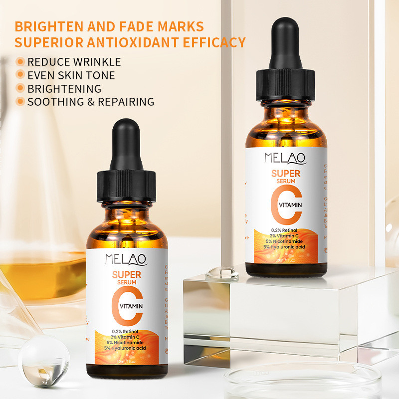 Cross-Border Exclusively Supply VC Original Liquid Brighten Skin Tone Hydrating Vitamin C เซรั่มบําร