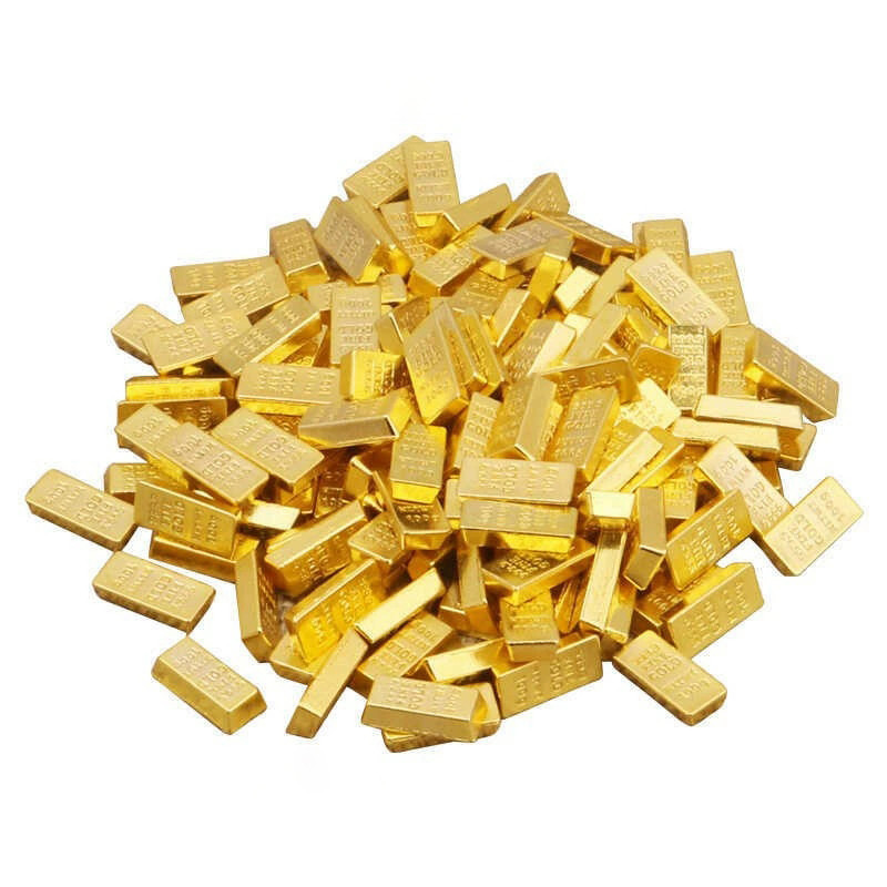 100ชิ้นมินิจําลองเงาทองบาร์พลาสติกฟอร์จูนเครื่องประดับคลาสสิกของขวัญจีนสําหรับเทศกาลบ้าน - รูปที่ 7