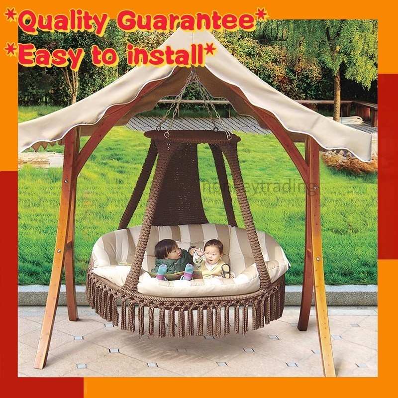 Leisure furniture rocking chair hanging outdoor swing rocking chair balcony courtyard solid wood lou