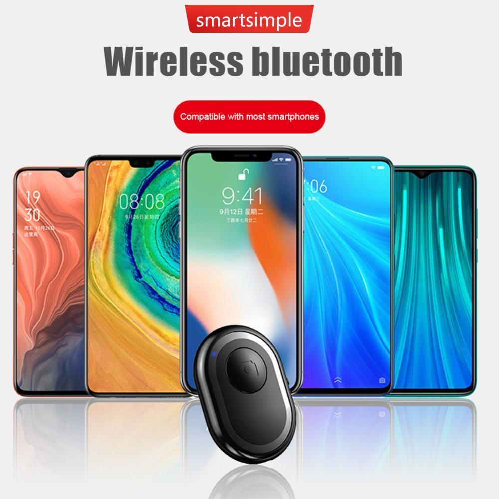 SMARTSIMPLE Mini บลูทูธรีโมทคอนโทรลปุ่มไร้สายจับเวลา Stick สําหรับกล้อง Trigger Release Selfie สําหร