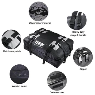 กระเป๋าหลังคา420D กันน้ำ รถ หลังคาบรรทุกสัมภาระ กระเป๋าเดินทาง Carrier Storage Bucket Travel 112*87*44CM Cargo bag