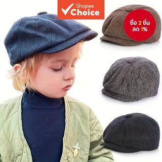 Classic Herringbone Newsboy Cap สําหรับเด็ก - หมวกเบเร่ต์ Un…