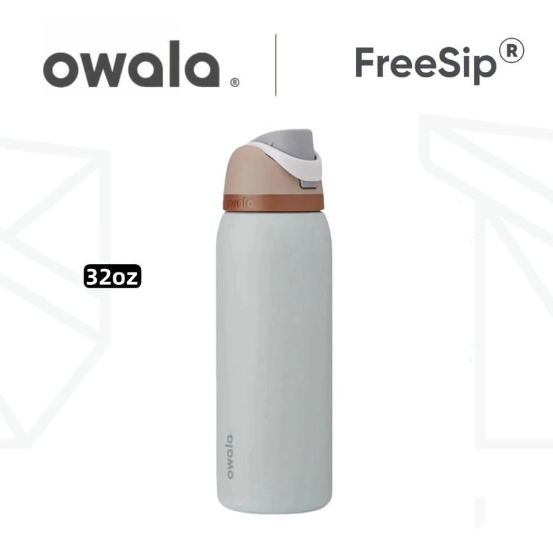 Owala FreeSip ขวดน้ําสแตนเลสหุ้มฉนวน 32 ออนซ์ – ทนทานเป็นพิเศษสําหรับกีฬากลางแจ้ง วันร้อนและการเดินทางยาว