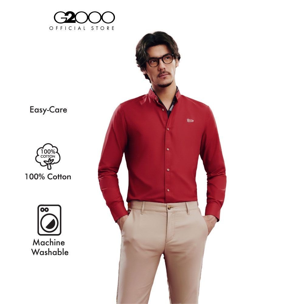 G2000 เสื้อเชิ้ตแขนยาวลำลองสำหรับผู้ชาย Smart Fit รุ่น 4912003228 RED