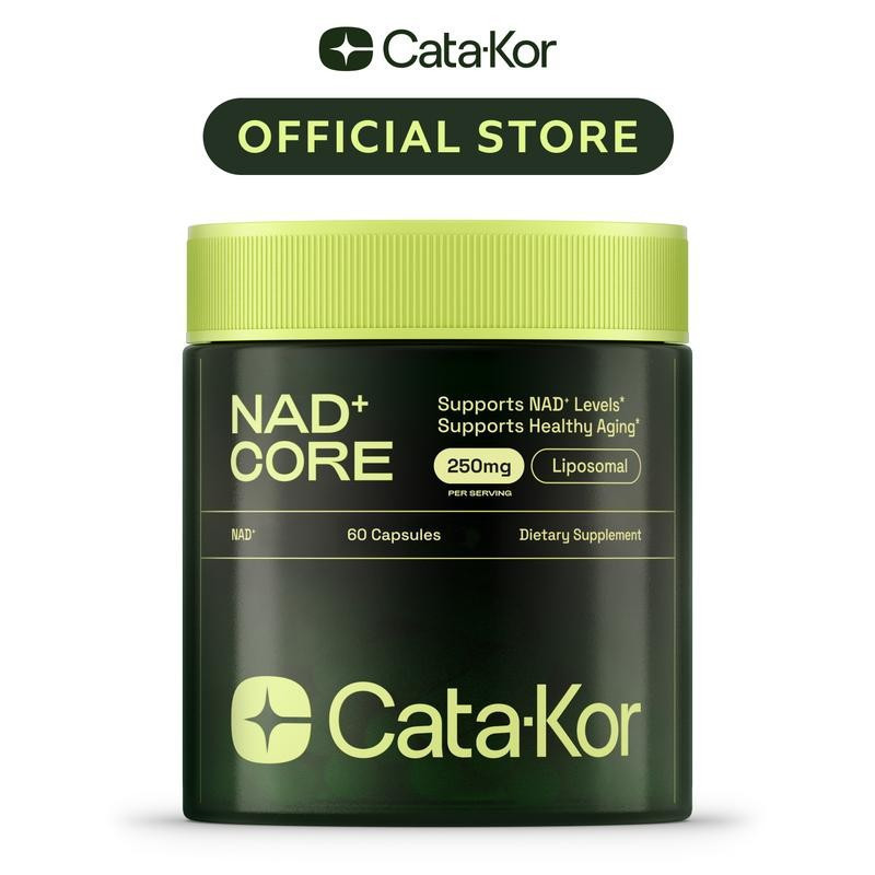 Cata-Kor NAD+ Core - NAD+ อาหารเสริมสําหรับผิว Aging Support, Energy, และ Focus - 250mg ต่อเสิร์ฟ - 