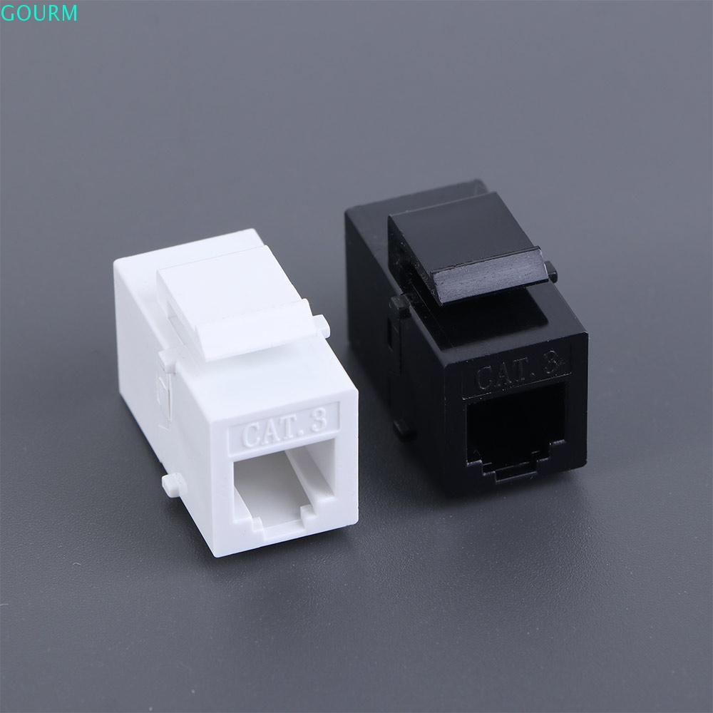 GOURM RJ11 Connector Voice Coupler สายเคเบิลอะแดปเตอร์ RJ11 การเชื่อมต่อเครือข่ายแบบพกพาสายเคเบิลเคร