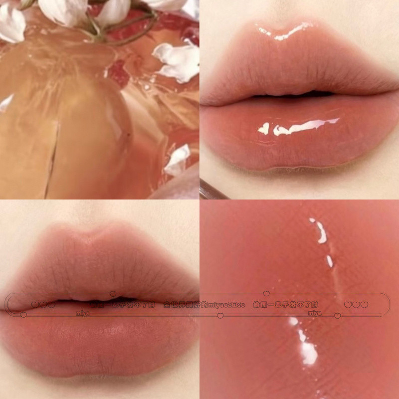 MISTINE ลิปกลอส กระจกสองหัว น้ำ แสง ลิปสติก สีนู้ด รูปที่ 2