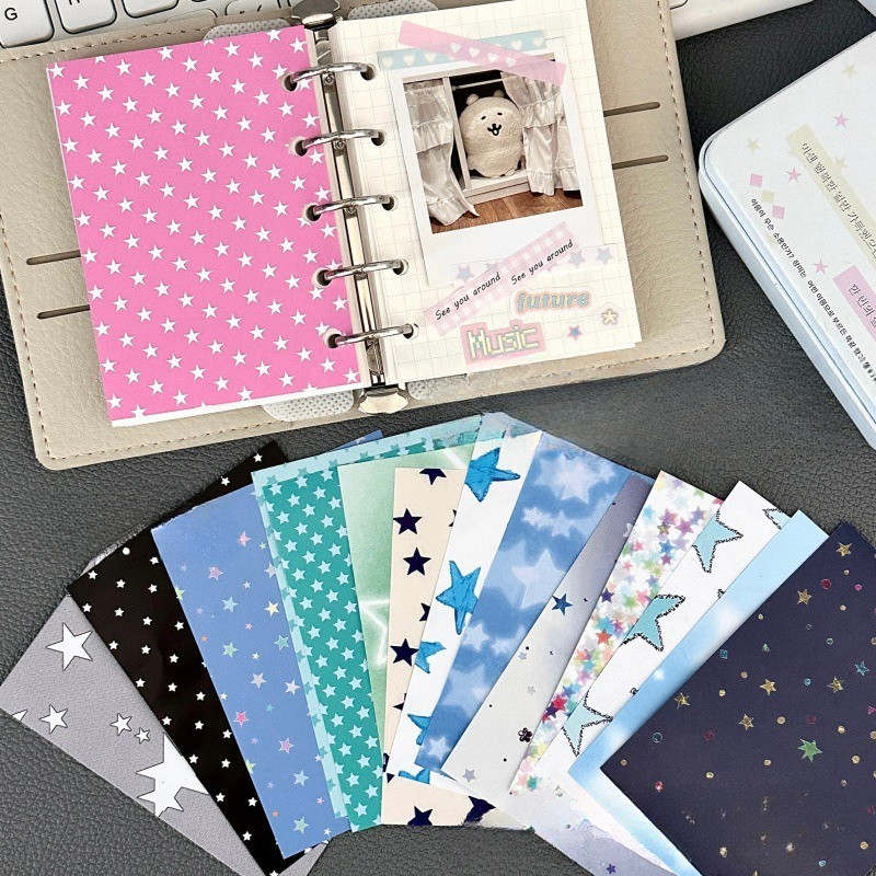 [HARU] 15 แผ่น Starry Series M5 Deco Paper Journaling Scrapbook Journal kit Aesthetic Paper