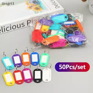 50 ชิ้น แท็กพวงกุญแจ สีสันสดใส มีแหวนแยก สําหรับทําป้ายชื่อ ID และฉลาก