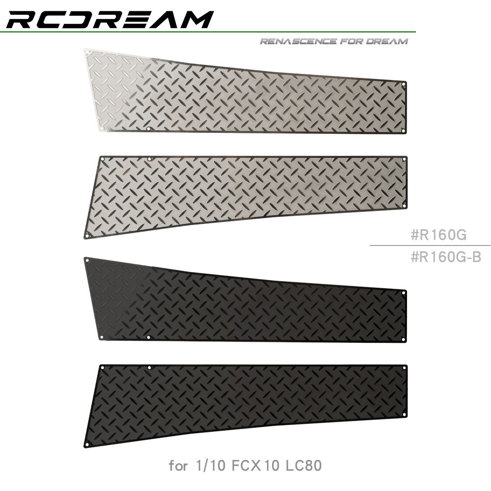 แผ่นลื่นไถลฝากระโปรงจําลองสําหรับ 1/10 FMS FCX10 LC80 RC Crawler รถ