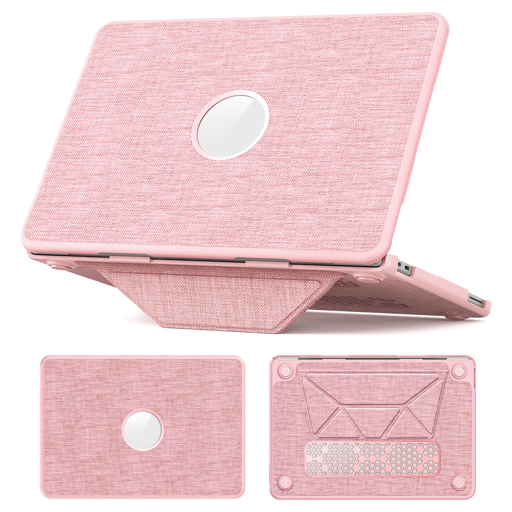 เคสป้องกันระดับพรีเมียมสําหรับ MacBook NEO Air Pro 13 14 15 16 นิ้วฝาครอบ Duty พร้อมขาตั้งแบบพับได้ในตัว, เปลือกแข็งกันกระแทก