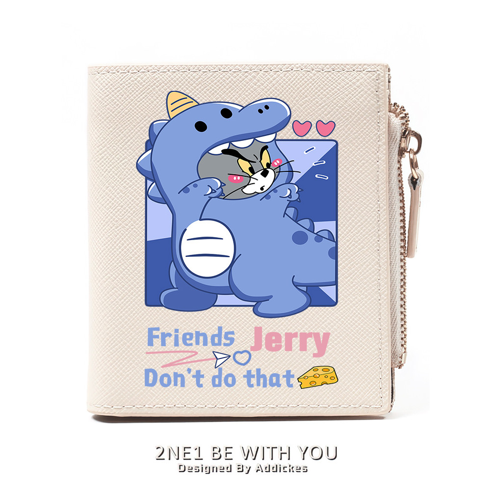 Cat and Mouse TOM TOM JERRY JERRY การ์ตูนน่ารัก ins Couple Niche Simple Short Wallet Student