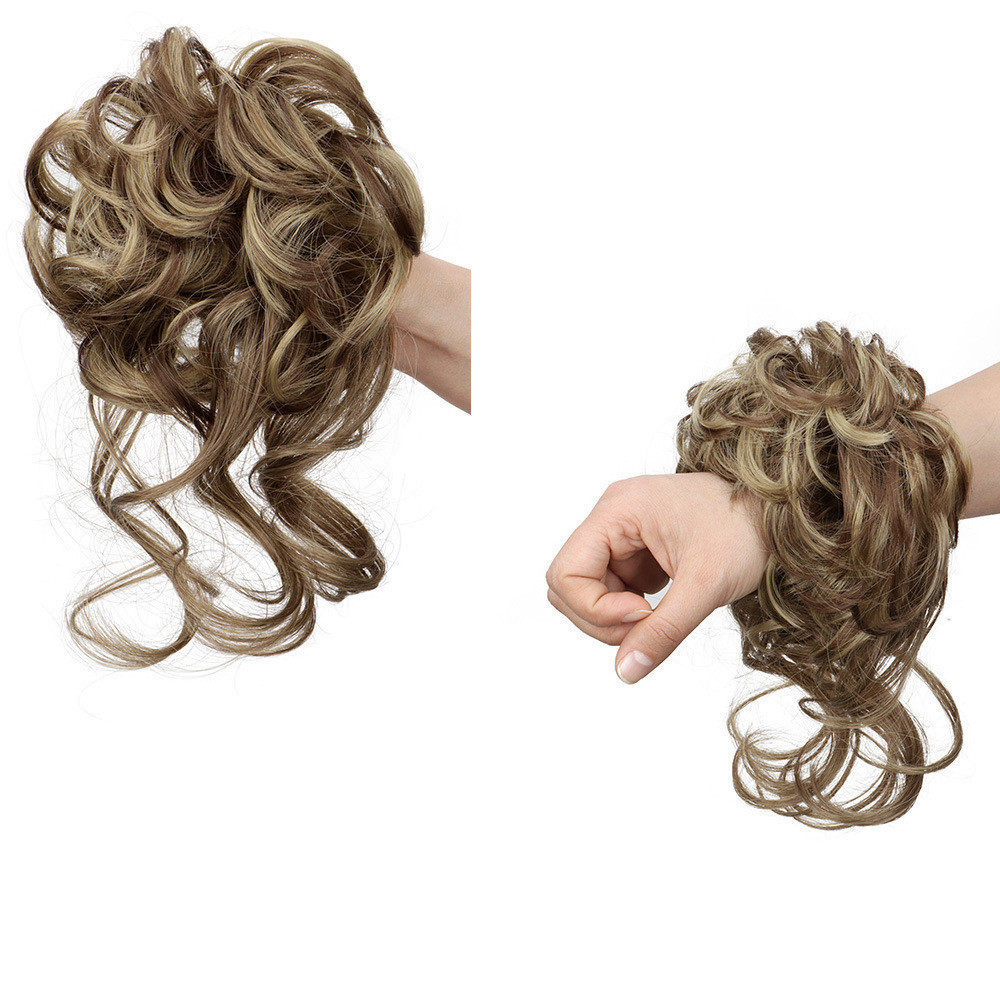 Messy Chignon Curly Hair Bands Bun Hairpiece รูปที่ 7