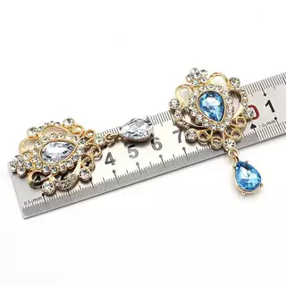 [H&S] 32*60 มม.สําหรับเย็บปักถักร้อย Rhinestone ปุ่มผม Manualidades อุปกรณ์เสริม Diy Flat ba เข็มกลัดเครื่องประดับอุปกรณ์เสริม {th}