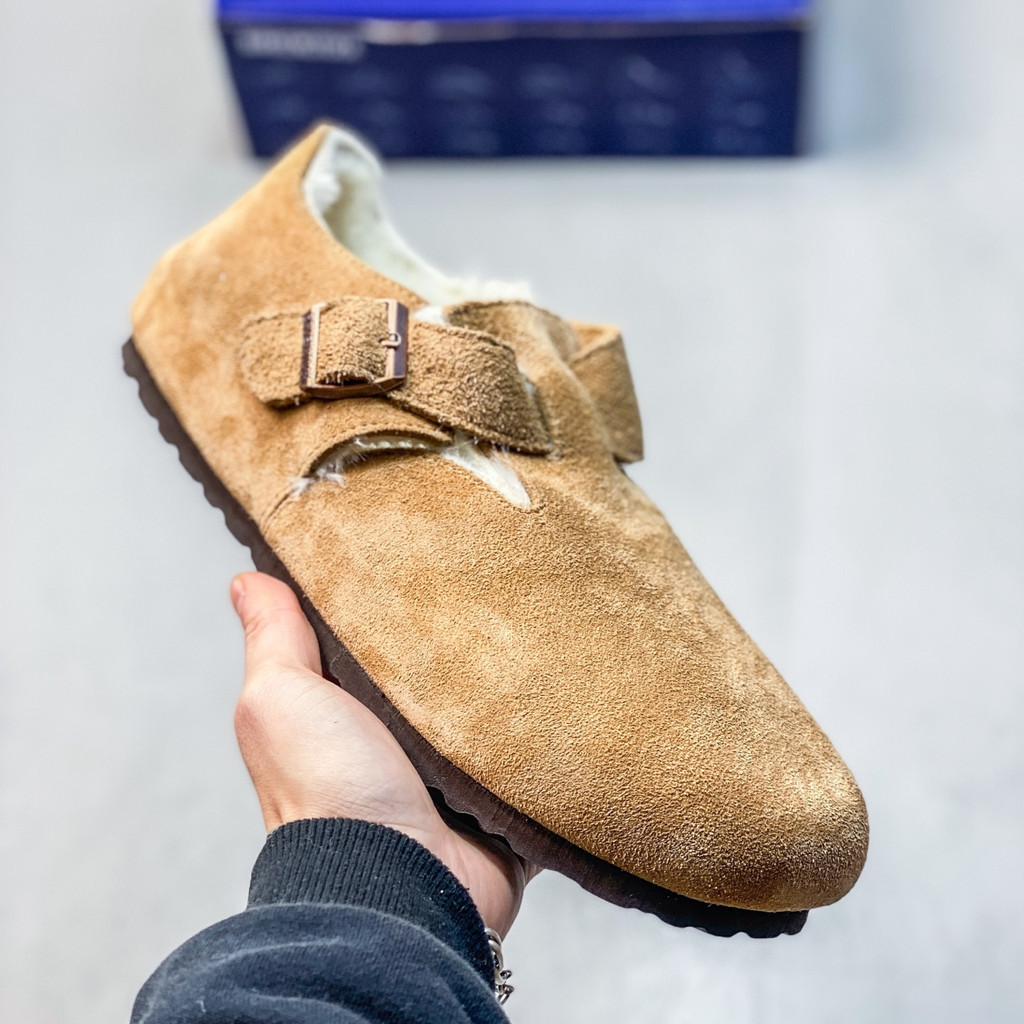 รองเท้าอุ่นตุ๊กตา Bikenstock Suede เหมาะสําหรับผู้ใหญ่ในฤดูหนาว