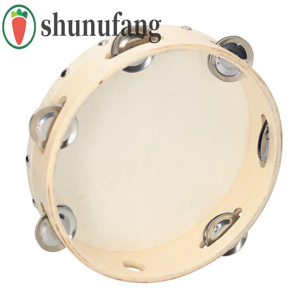 UNUF มือกลอง, หนังแกะกลองผิว 4/6/7/8/10 นิ้ว Tambourine, การศึกษาดนตรีของเล่น Drumming ของเล่นดนตรี Timbrel ไม้เดี่ยวแถว Tambourine ตรัสรู้การศึกษา