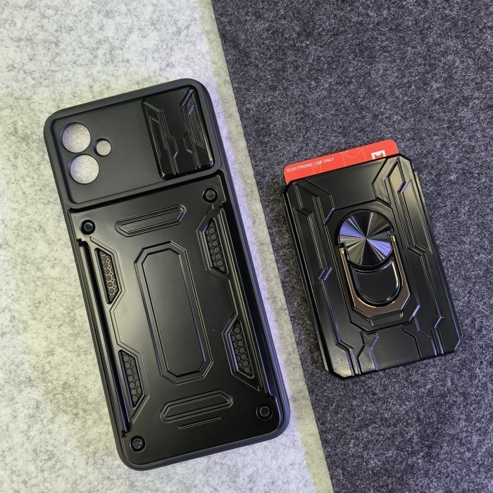 Samsung A04e - CardX Flip Lens Card Ring Armor Case กันกระแทก