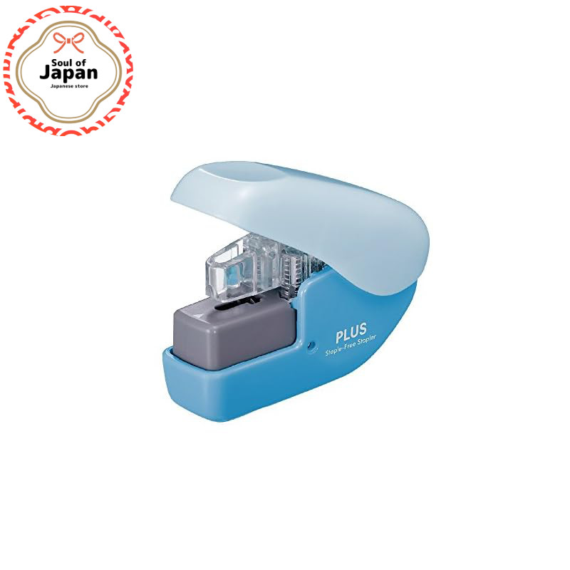 Plus No-Needle Stapler Paper Clinch Mini Blue SL-104NB 31-112