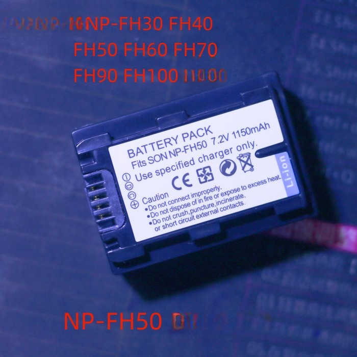 NP-FH50 battery compatible with Sony NP-FH30 NP-FH40 NP-FH70 NP-FH60 charger