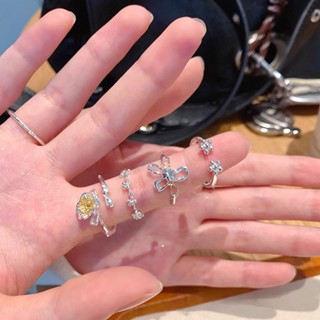 แหวนดอกไม้สีเหลืองสำหรับเด็กผู้หญิง ออกแบบอย่างเรียบง่ายจากโ…