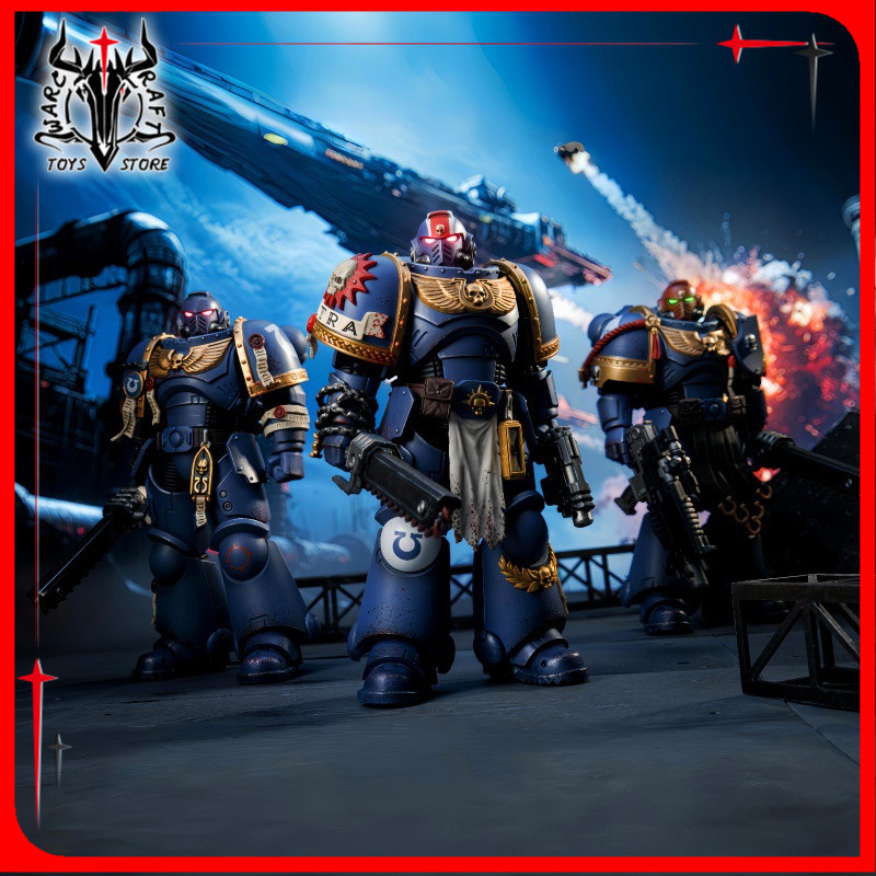 [ในสต็อก]JOYTOY WARHAMMER 40K Ultramarines Lieutenant Titus Collectors Edition Trio 1/18 Action Figu