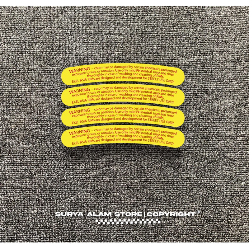 Takasago Excel Asia Print Cutting Warning Rim Sticker