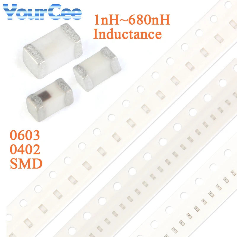 100 ชิ้น 0402 0603 ตัวเหนี่ยวนําความถี่สูง SMD 1nH ~ 680nH เหนี่ยวนํา 300mA 400mA 500mA 200mA 150mA 