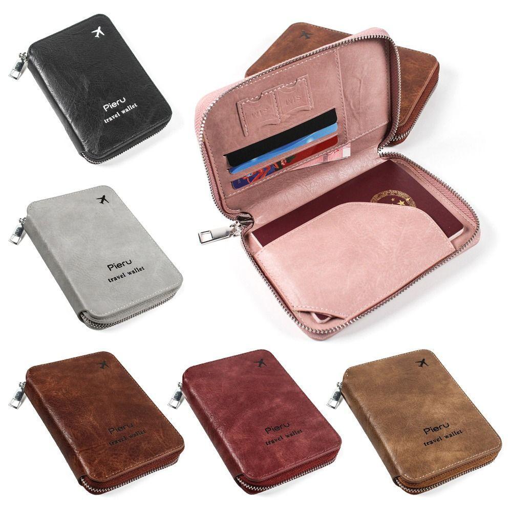 BANDOLERA RFID Passport Holder, Leather Multifunctional Passport ID Bag, Passport Holder Rfid Anti-T
