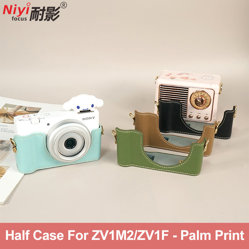 Sony ZV1F ZV1M2 คุณภาพสูงหนังกล้องสําหรับ Sony ZV-1F ZV1 Mark II PU ปลอกฐานกระเป๋า 1/4 สกรู