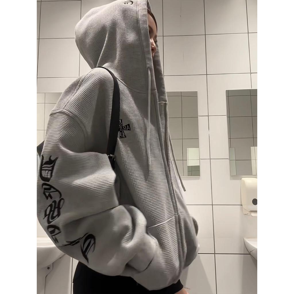 TAYCEN เสื้อฮู้ดผู้หญิง เสื้อแขนยาว สไตล์เกาหลี โอเวอร์ไซซ์