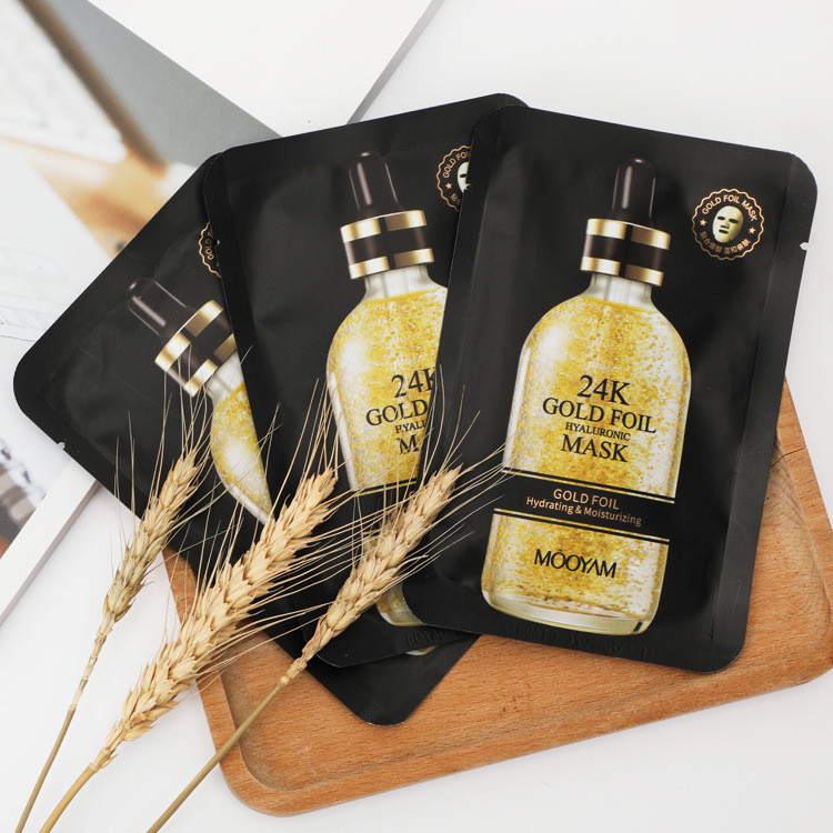 ขายร้อน#MOOYAM24K面膜保湿补水黄金玻尿酸生物胶原蛋白面膜day