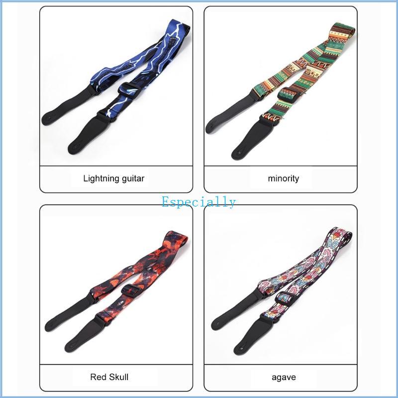 ESP Guitar Strap Thicken Shoulder Belt with Leather End for Electric Acoustic Guitar