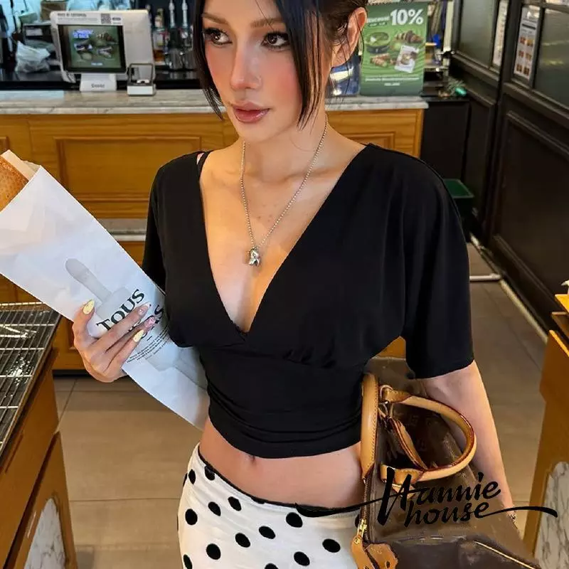 HANIE House เสื้อเชิ้ตครึ่งแขน คอกลมสำหรับผู้หญิง