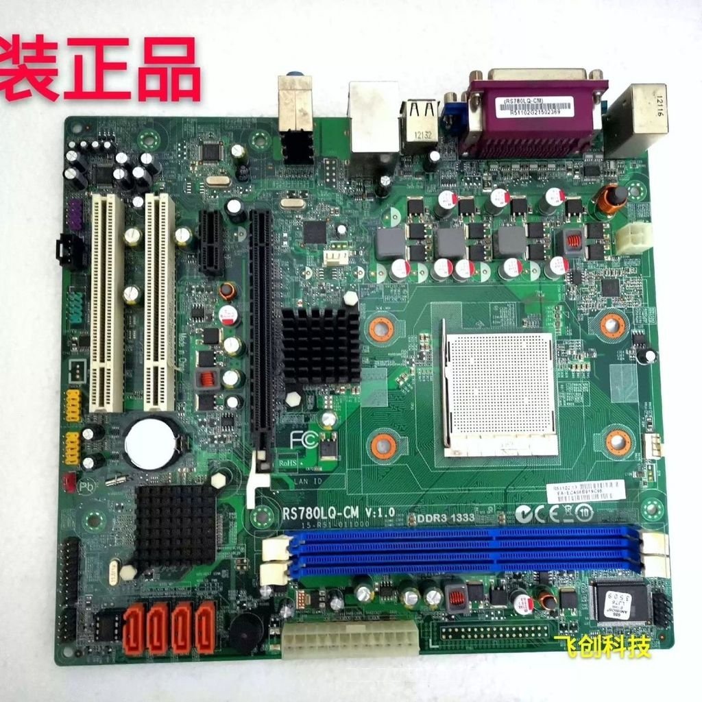 [Test Good Delivery, Buy with Confidence] Square Original RS780LQ-CM 780 MCP61PQ-CM AM3 เมนบอร์ดแบบบ