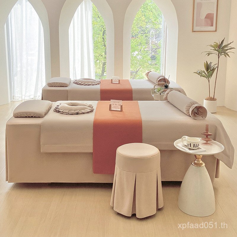 กายภาพบําบัดความงามผ้าคลุมเตียงพรีเมี่ยมนวด Four Seasons Universal High-End ชุดสี่ชิ้นแชมพูหรูหราควา