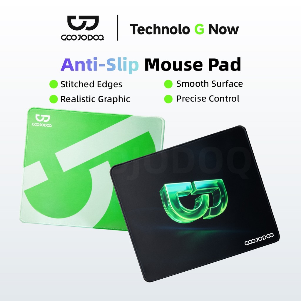 GOOJODOQ แผ่นรองเมาส์ทนทานการออกแบบกันลื่นวัสดุยางคุณภาพสูงชั้นเบาะหนา