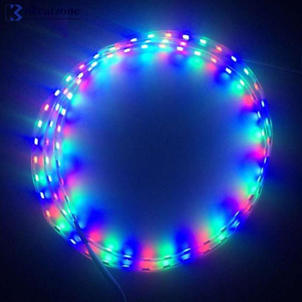 OKCATZONE 1 PC 45 ซม.LED Strip Light SMD 3528 เทปยืดหยุ่นเชือก Stripe Ray เทปโคมไฟภายในรถบรรยากาศไฟ 